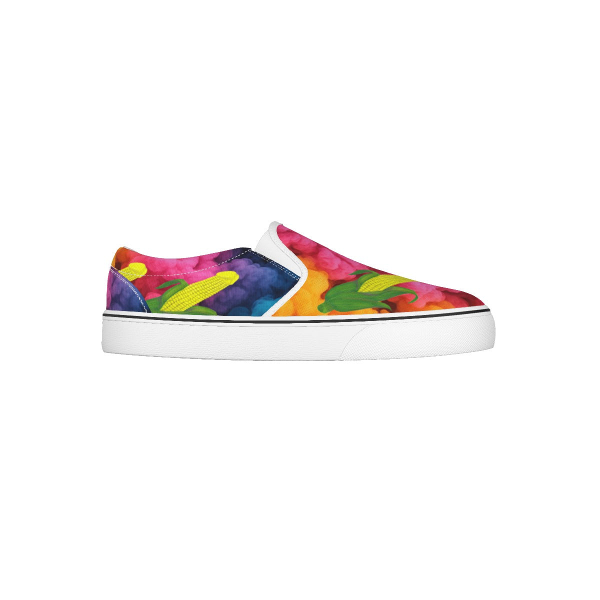 Corny and Colorful Women's Slip On Sneakers