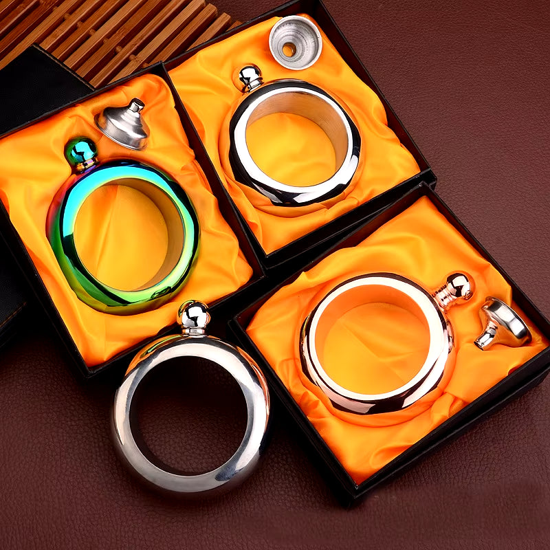 3.5Oz Beautiful Bracelet Whiskey Hip Flask Stainless Steel Camping Flagons Alcohol Hidden Flask for Alcohol Bottle Gift for Girl