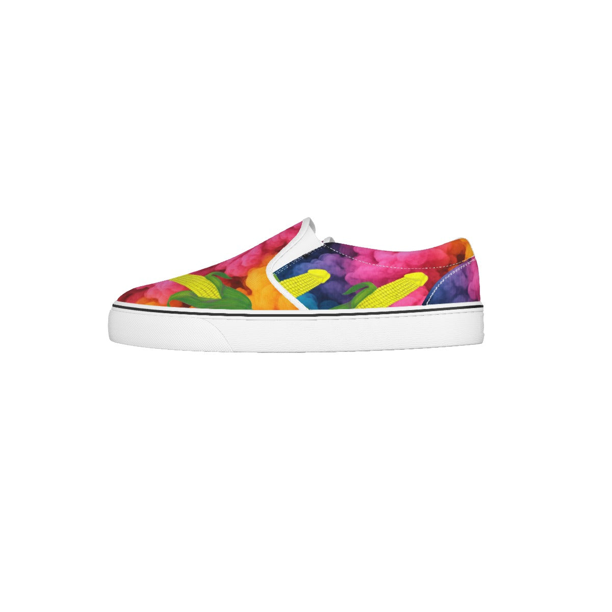 Corny and Colorful Women's Slip On Sneakers