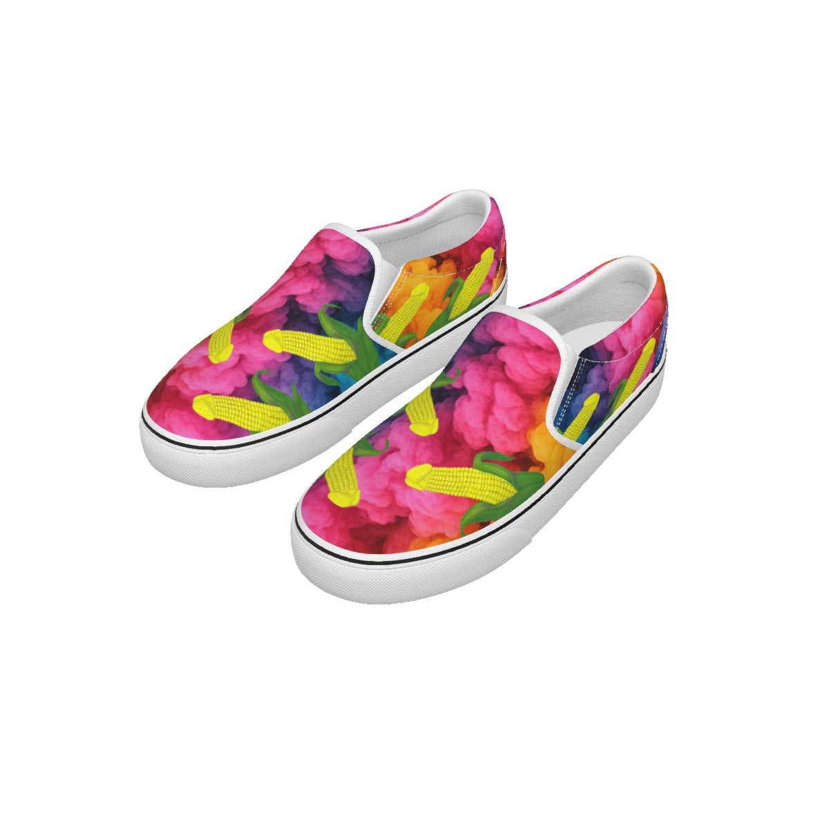 Corny and Colorful Men's Slip On Sneakers