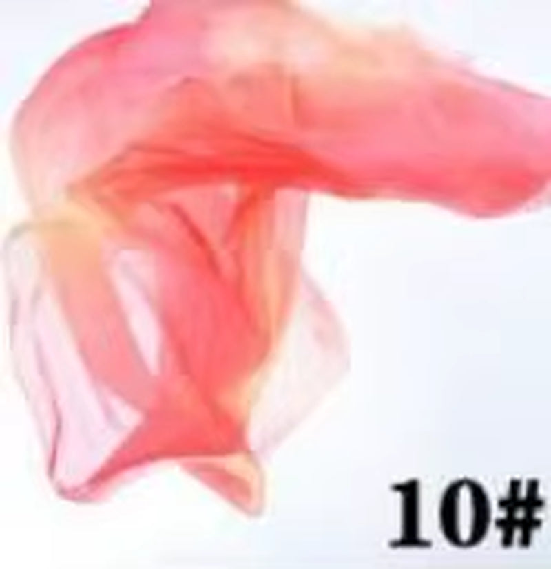 2018 Hot Selling Women Sexy Belly Dance Costume Gradient Silk Veil Poi 1 Veil + 1 Poi Chain Dance Wear