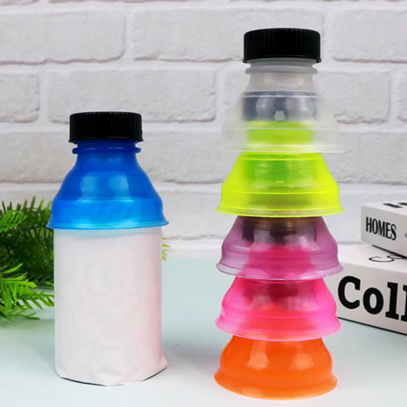 6Pcs Reusable Plastic Cover Bottle Top Soda Saver Can Cap